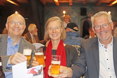 Gäste der GGBW: Geschäftsführer Werner Albrecht, Vorstand Wiebke Künnemann,  Präsident Alois Gerig